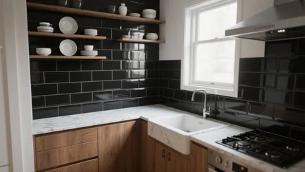 Black Backsplash Tiles: 5 Small-Space Ideas
