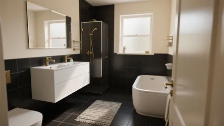 5 Bold Ideas for Black Bathroom Floors