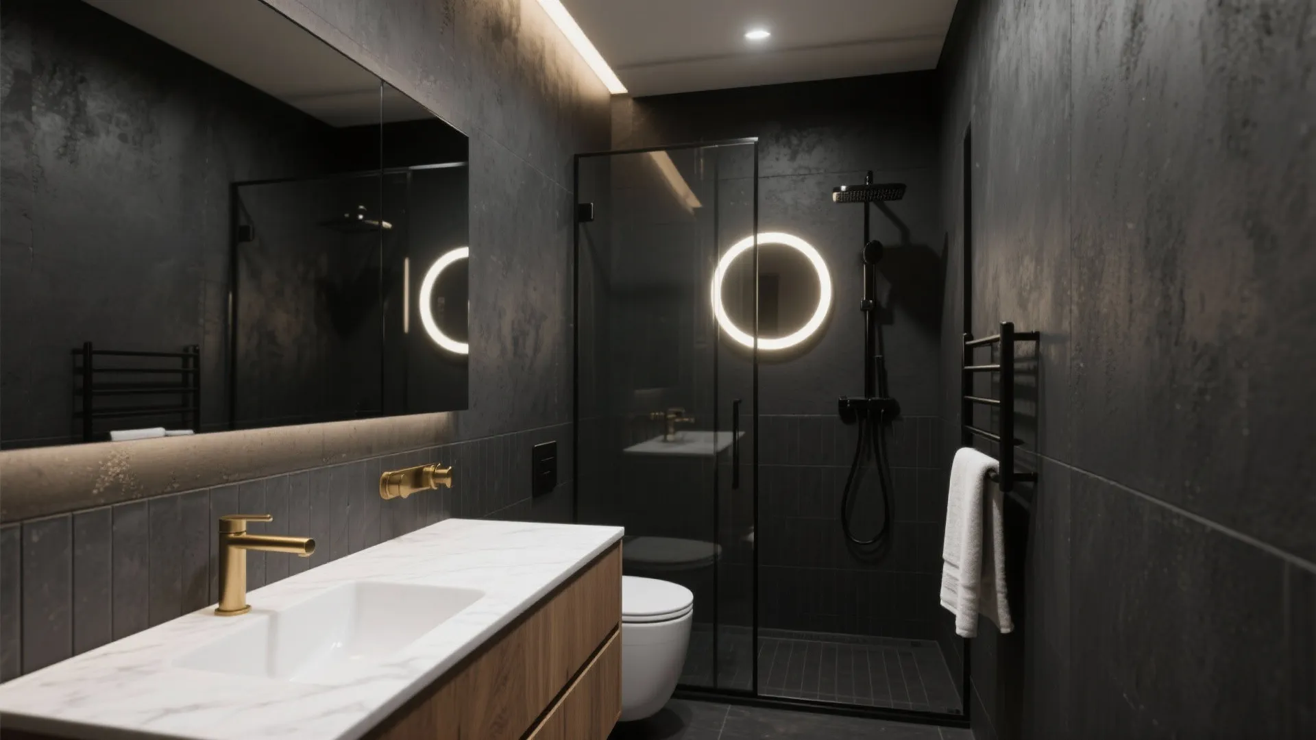 5 Black Bathroom Decor Ideas That Work in Small Spaces: From moody tiles to layered lighting, here’s how I design bold black bathrooms that stay bright, practical, and timeless.