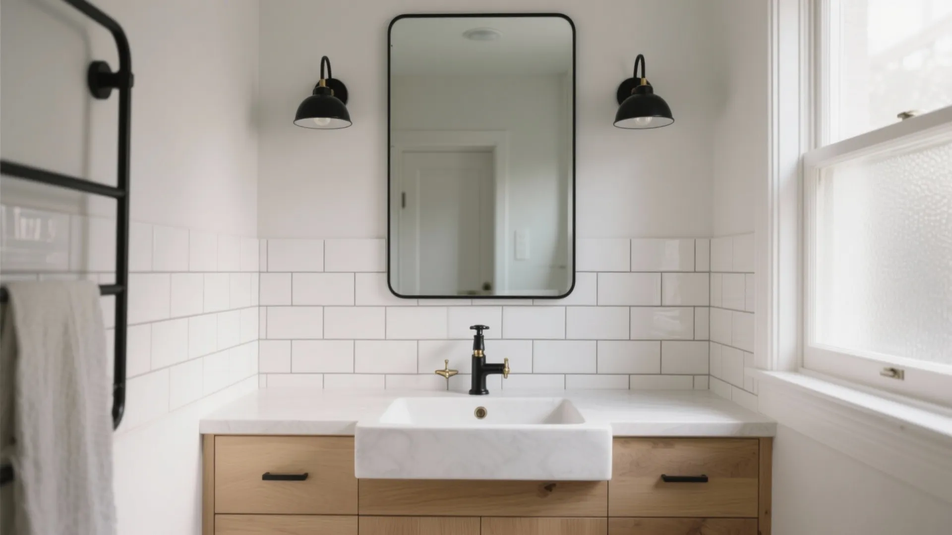 Black Bathroom Light Fixtures: 5 Stylish Ideas: How to use black bathroom light fixtures to add contrast, depth, and modern flair in small and large baths
