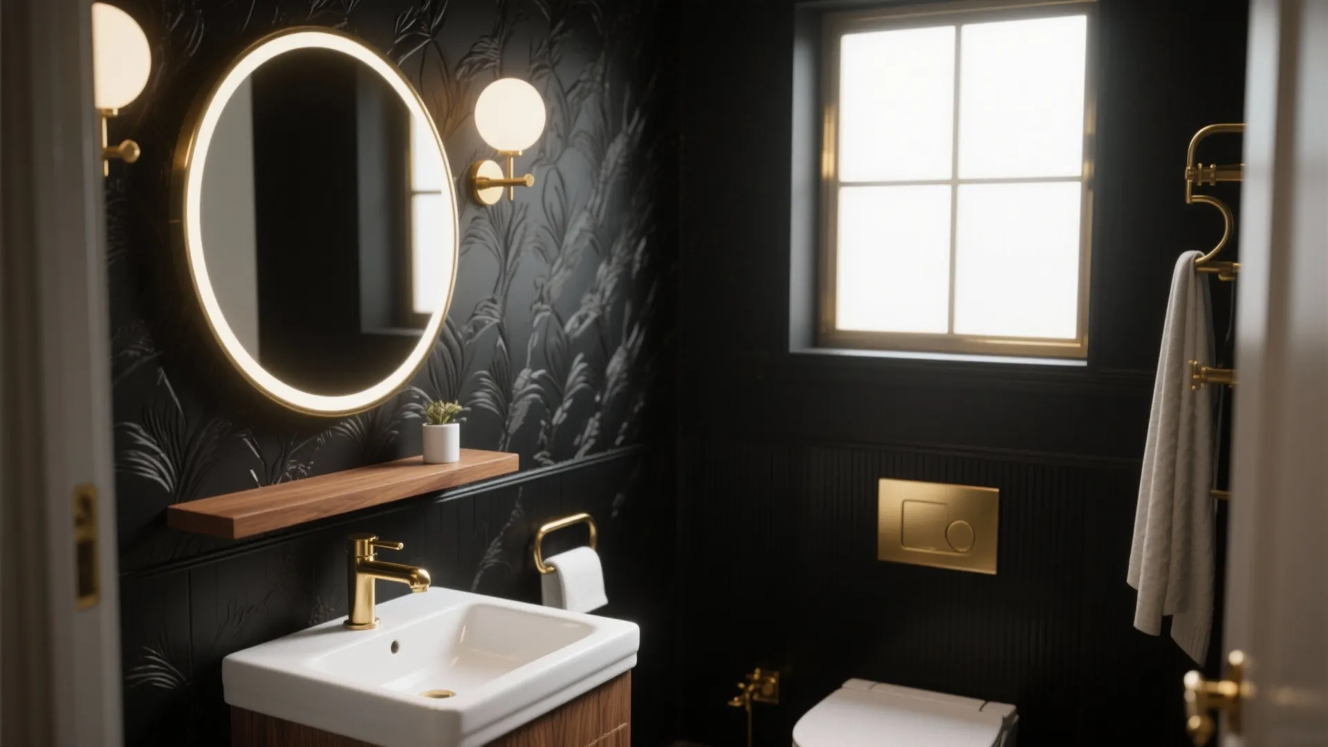 5 Bold Bathroom Black Wallpaper Ideas: Transform small bathrooms with dramatic black wallpaper — 5 creative inspirations from a seasoned designer