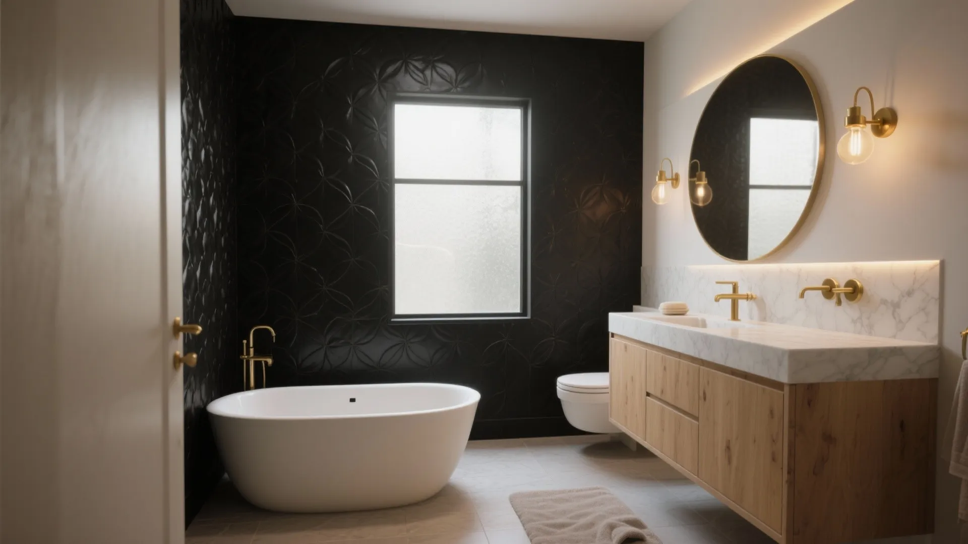 Black Bathroom Wallpaper: 5 Bold Inspirations