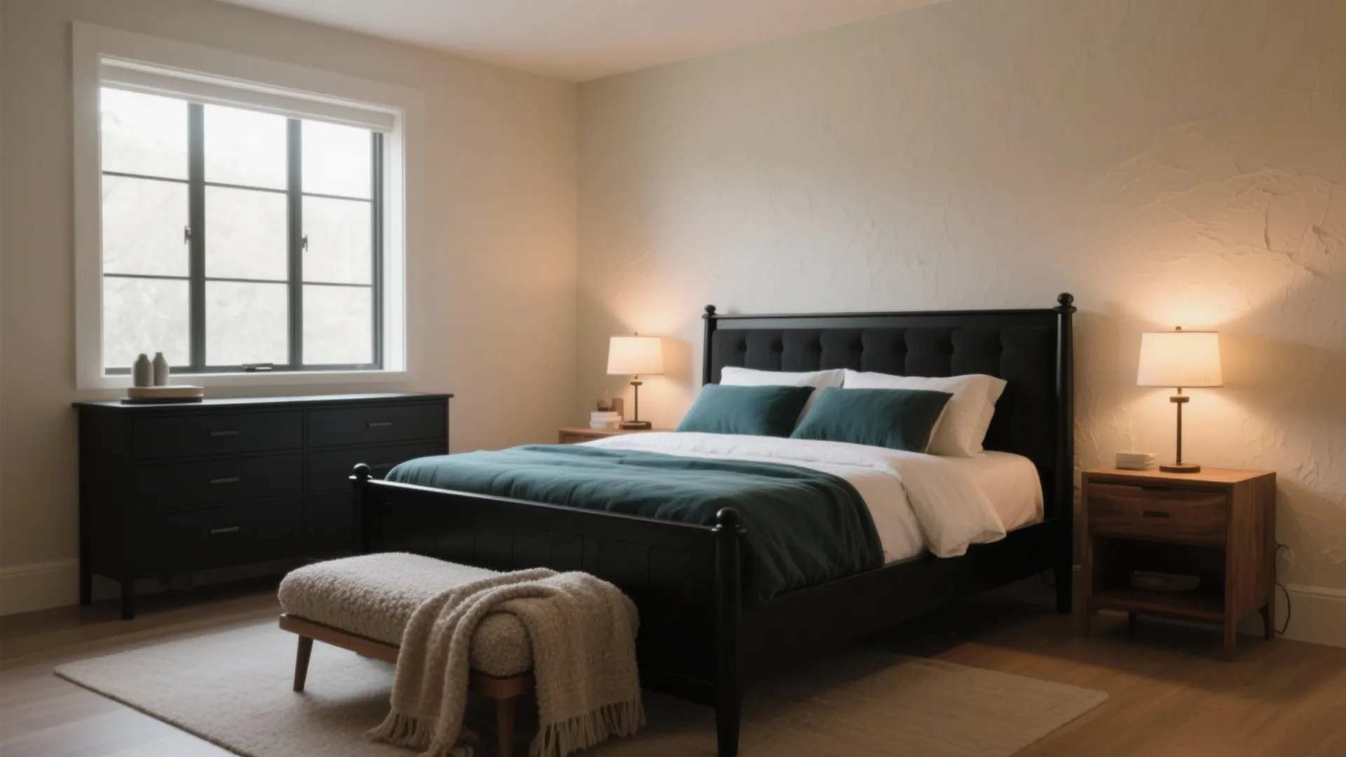 Bedroom color ideas with black furniture: Explore vibrant color schemes to complement your black furniture in the bedroom