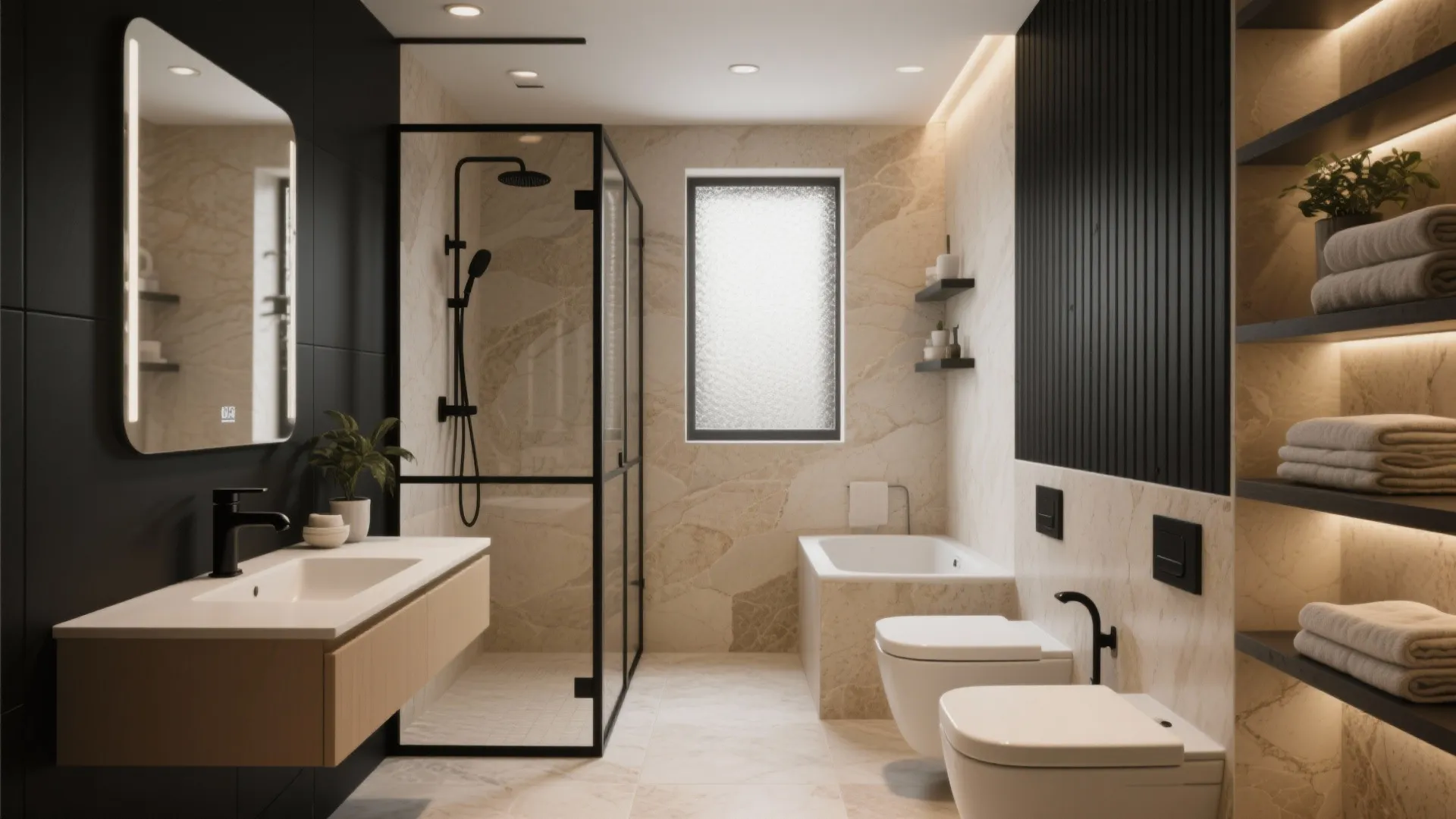 5 Black and Beige Bathroom Ideas: Small bathroom? Big style: 5 black-and-beige design inspirations I’ve used and loved