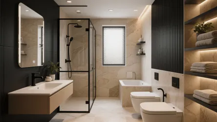 5 Black and Beige Bathroom Ideas
