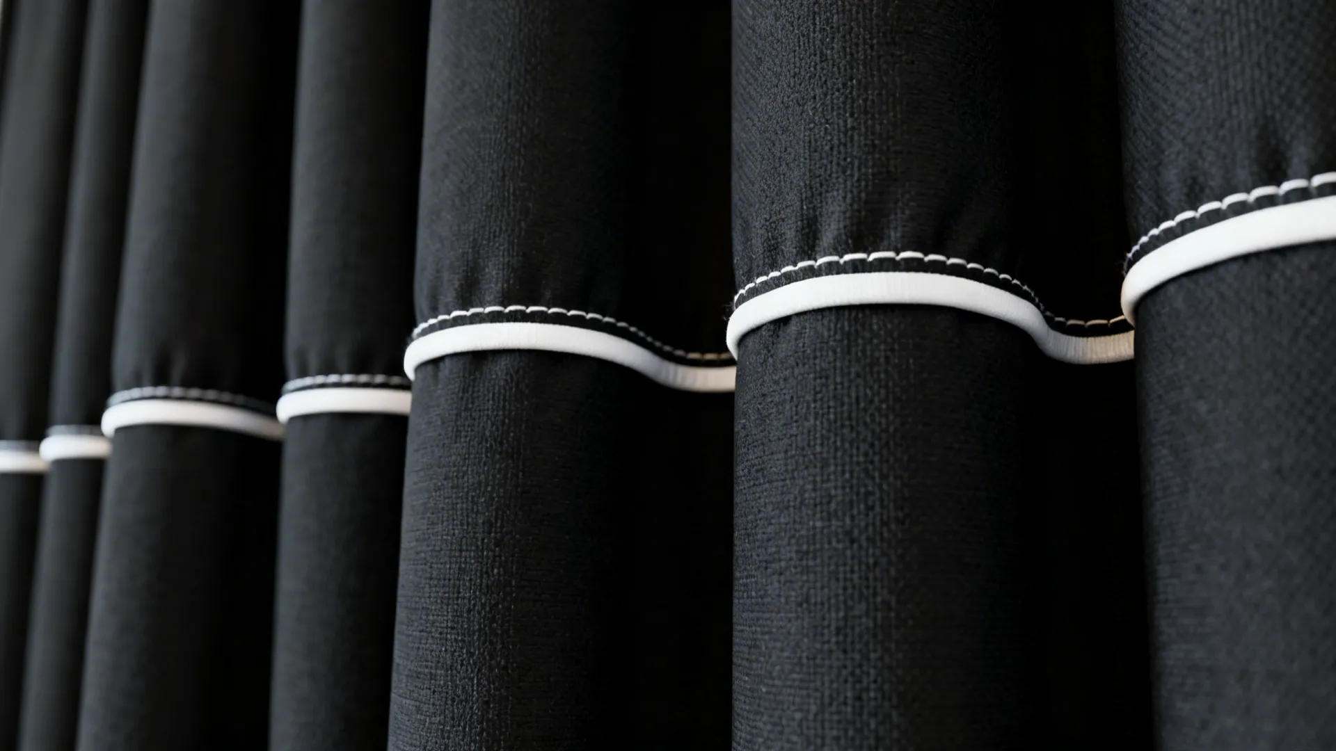 3. Minimalist black blackout with white trims