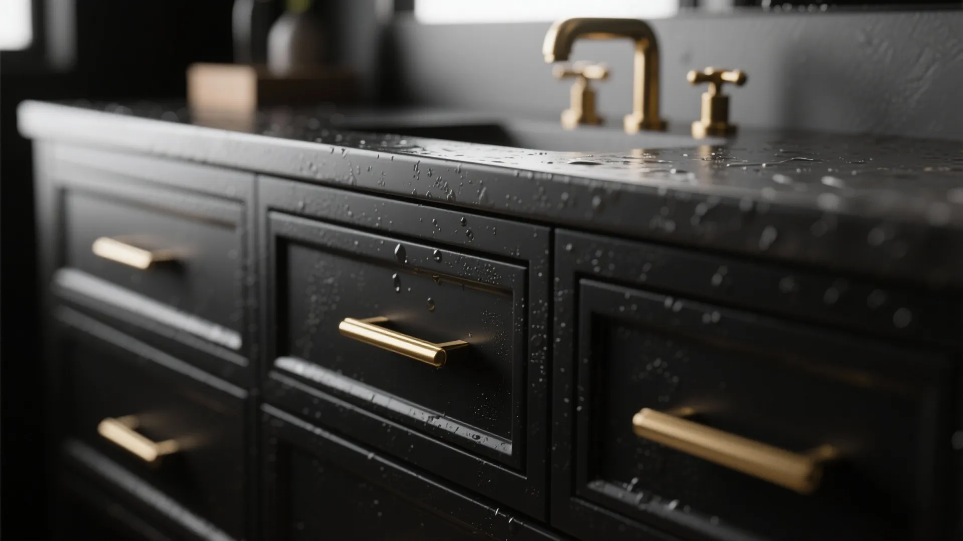 2. Full black with brass hardware