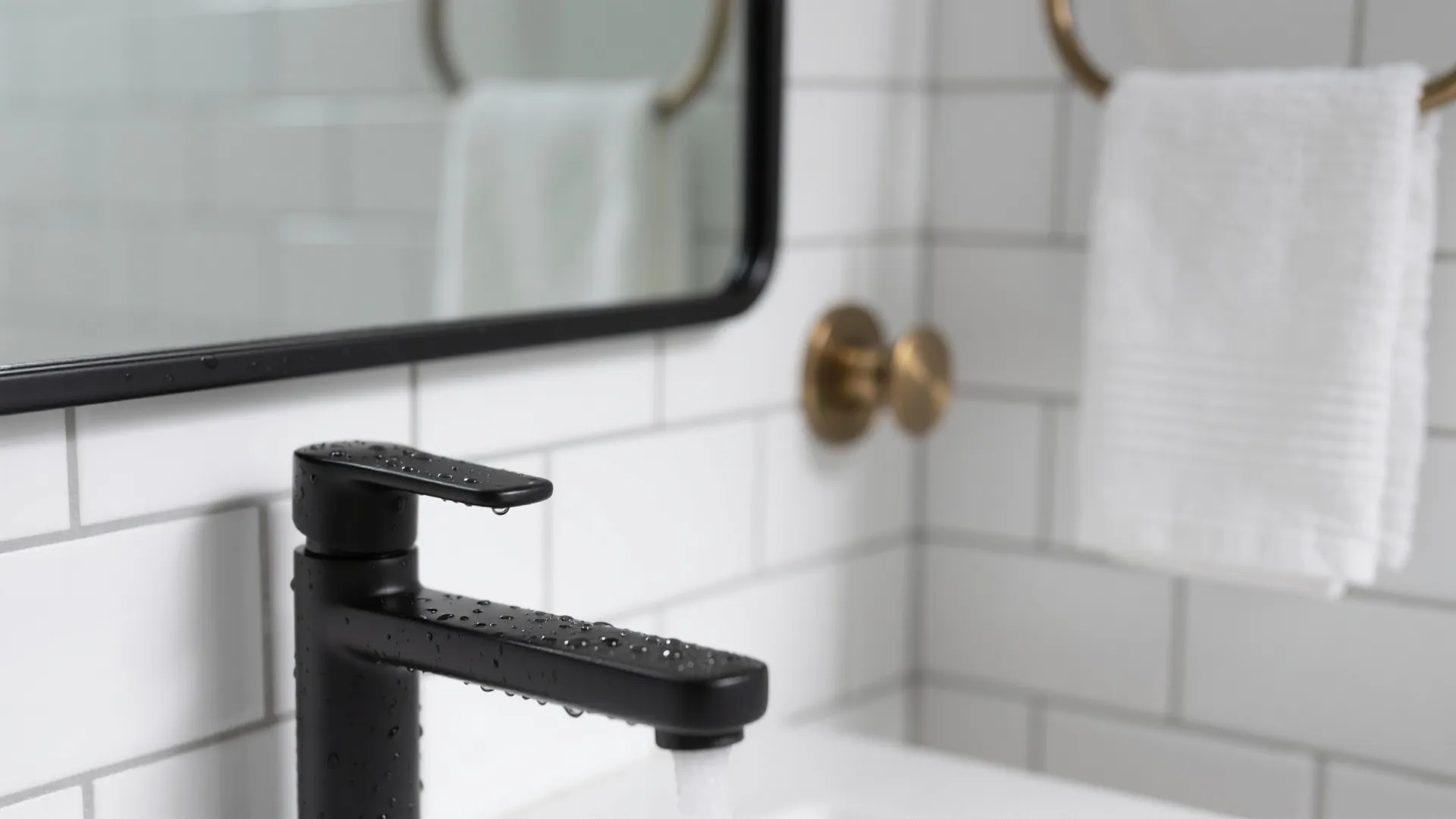 Black or brass accents for crisp definition