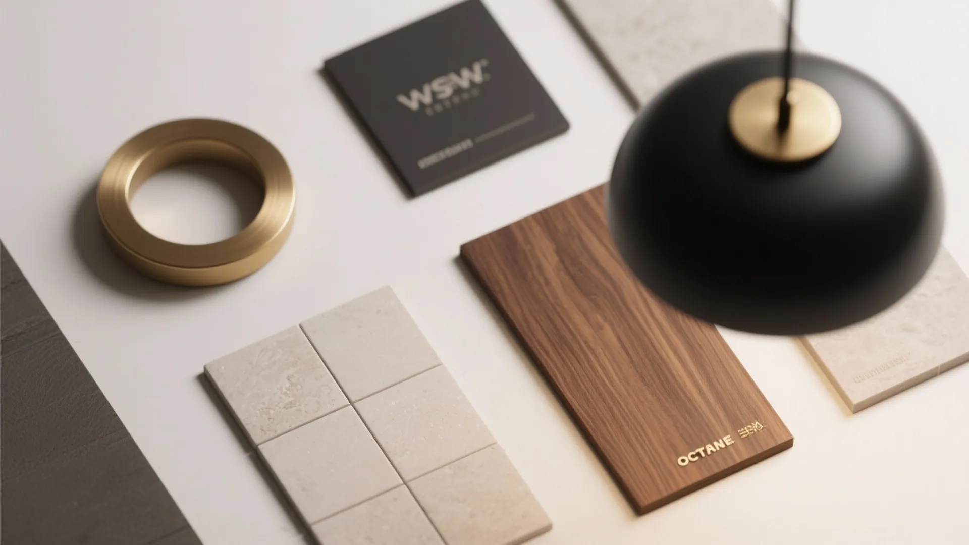 5. Black pendants with brass or wood accents