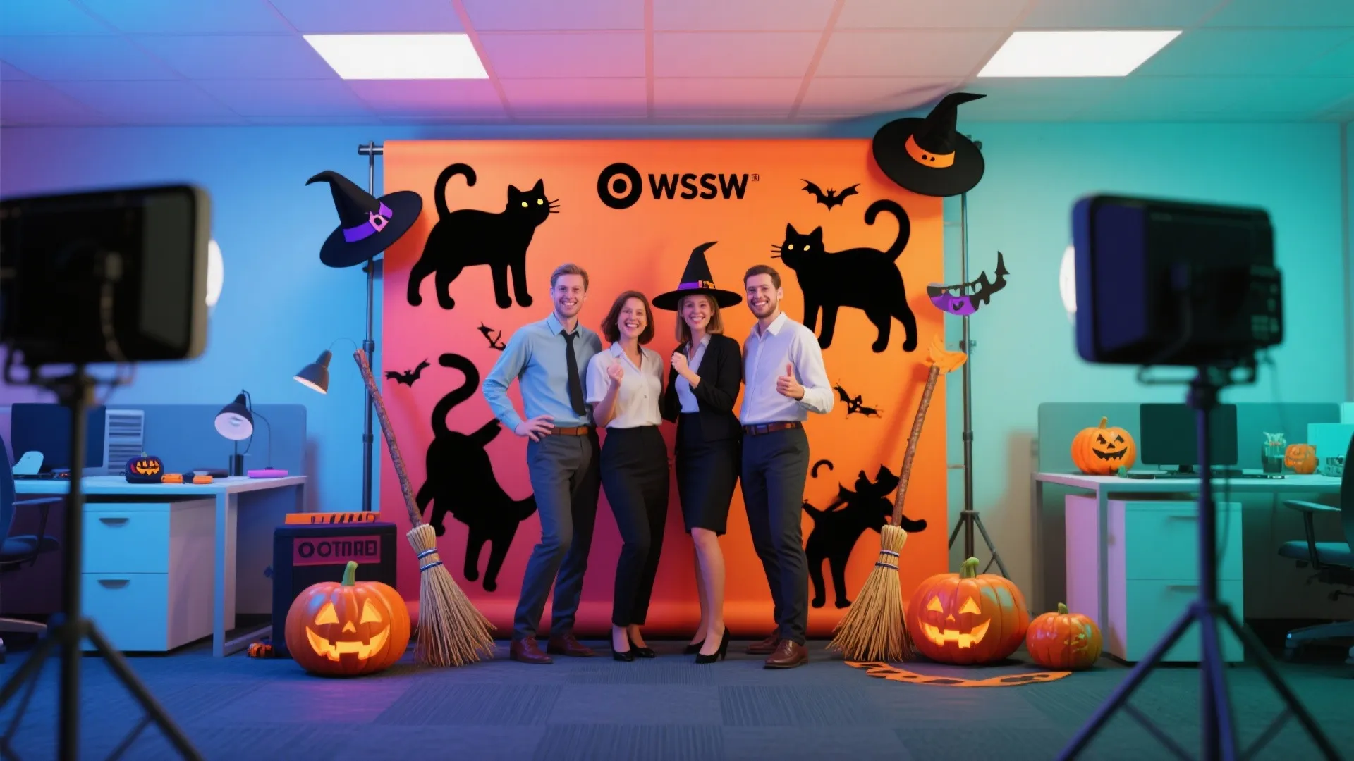 6. Black Cat Photo Wall