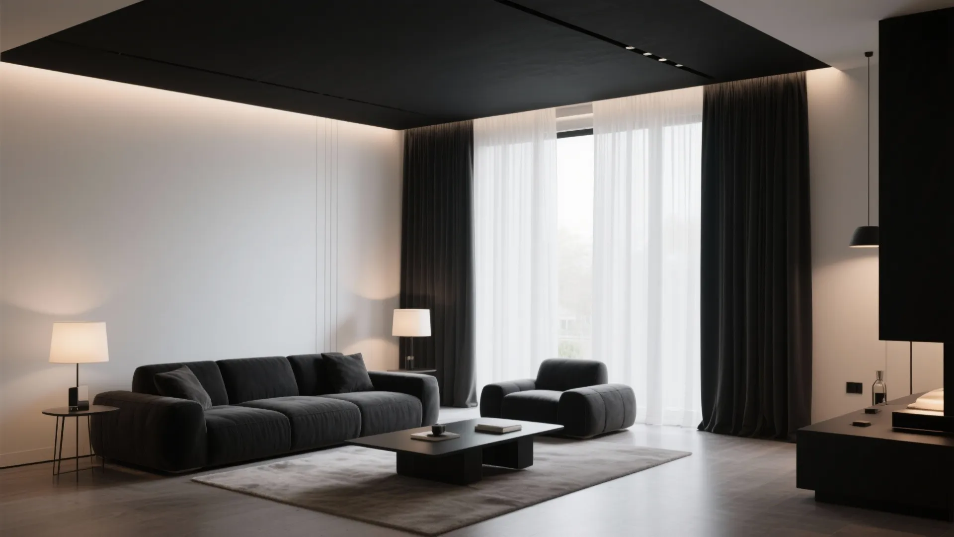 7. Black Ceiling for Drama