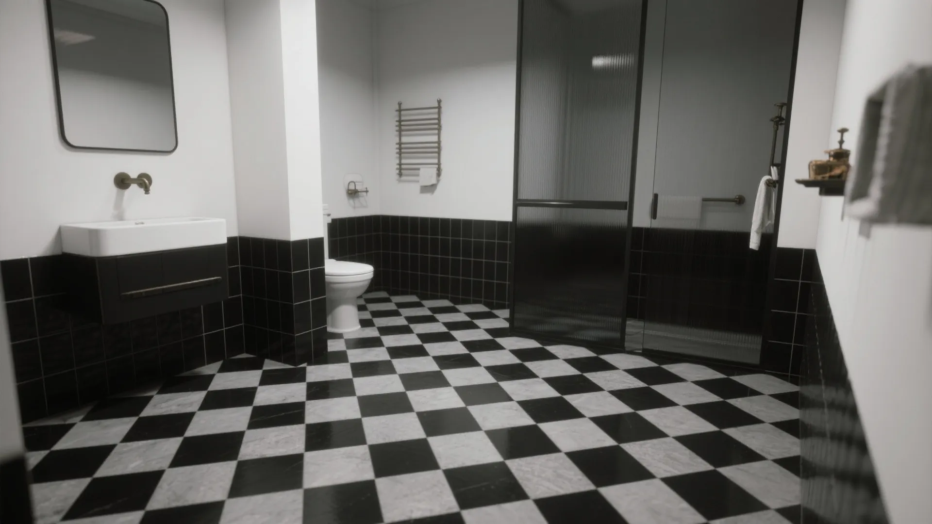 Checkerboard with Black-Dominant Balance