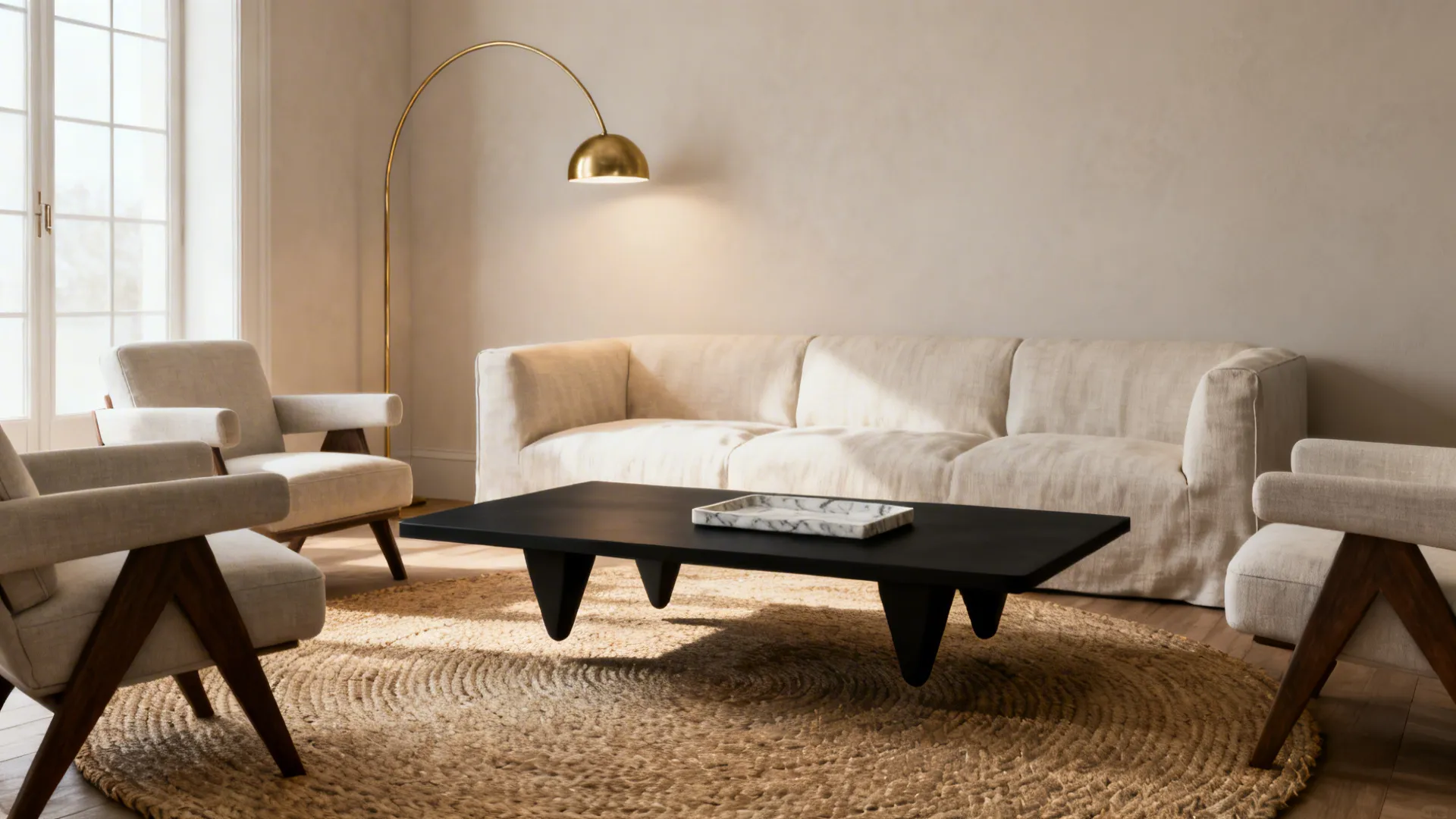 5 Living Room Ideas with a Black Coffee Table
