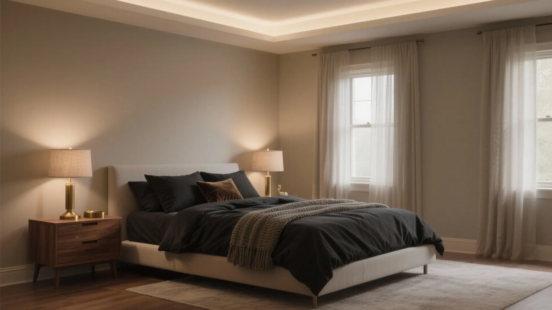 Bedroom ideas with black comforter: Explore stylish and creative ways to use a black comforter in your bedroom design