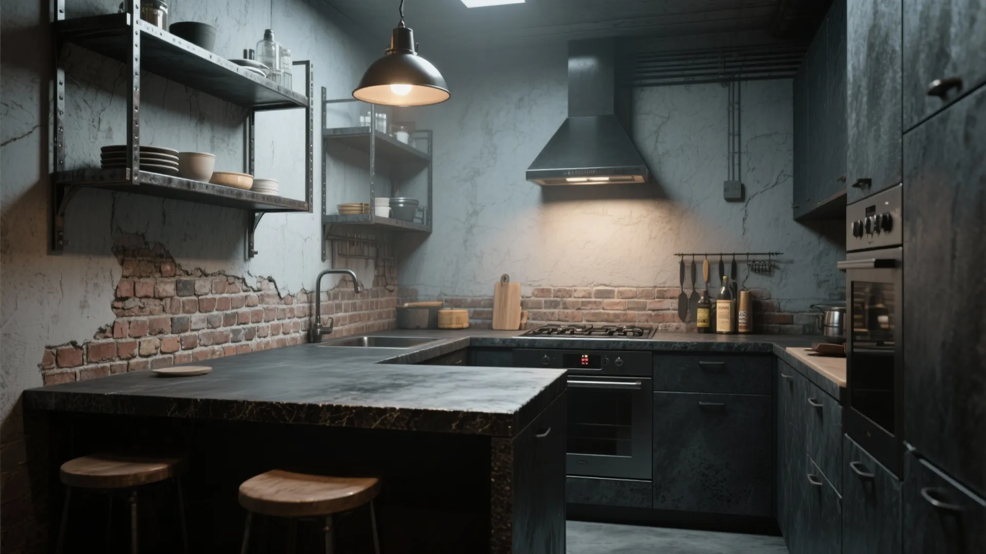 4. Black Concrete for an Industrial Edge