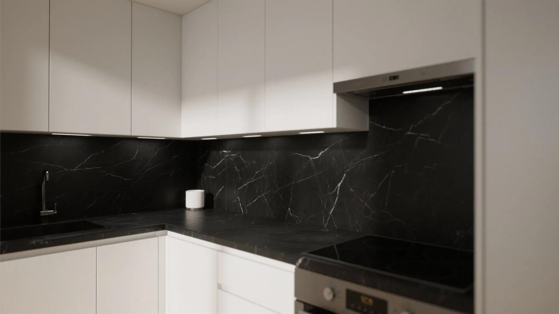 4. Black Countertops for Drama
