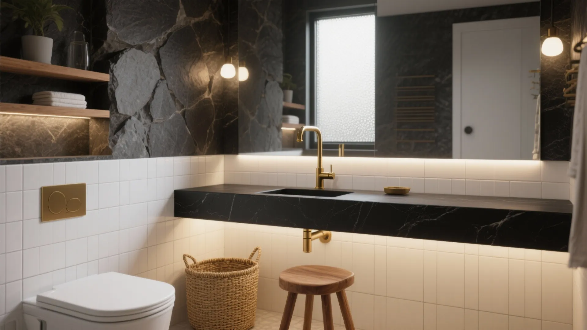 5 Bold Ideas for Bathrooms with Black Countertops: Creative small-space solutions and styling tips for bathrooms featuring black countertops — practical, stylish, and budget-aware