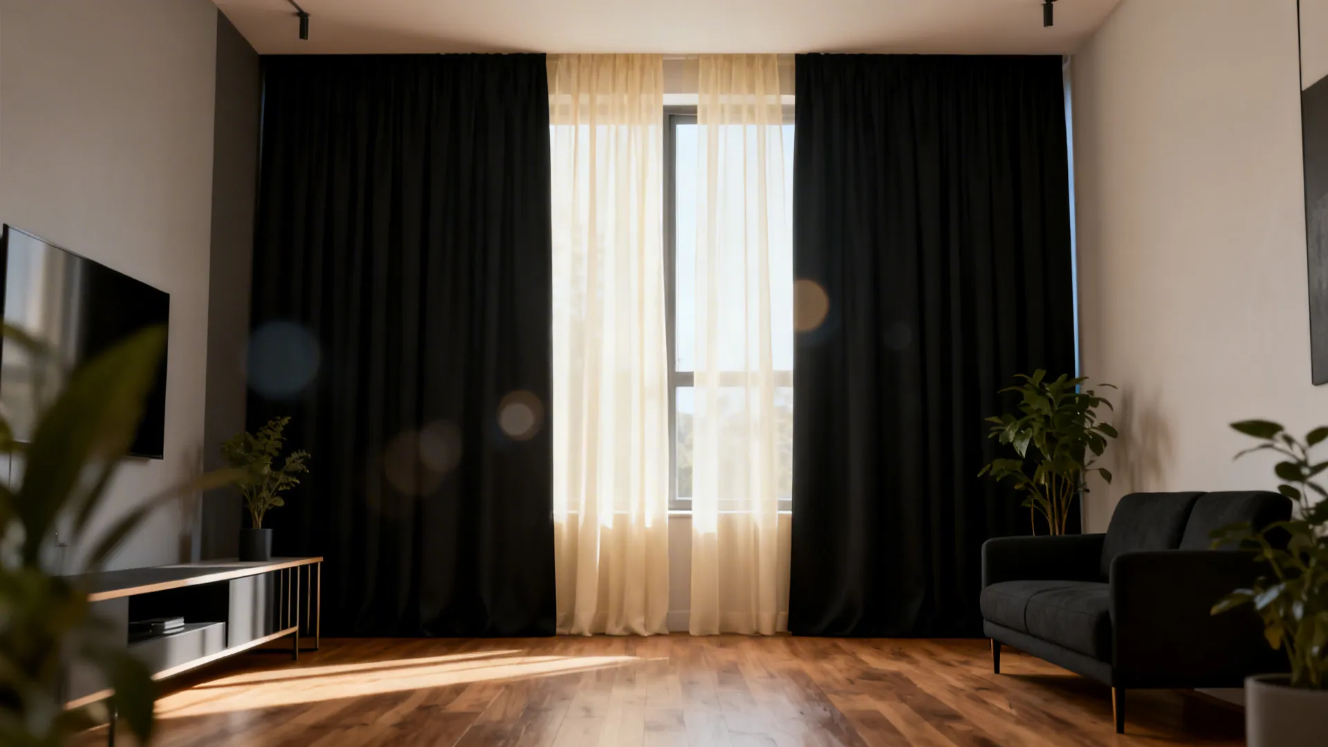 Black and Cream Curtains: 5 Living Room Ideas