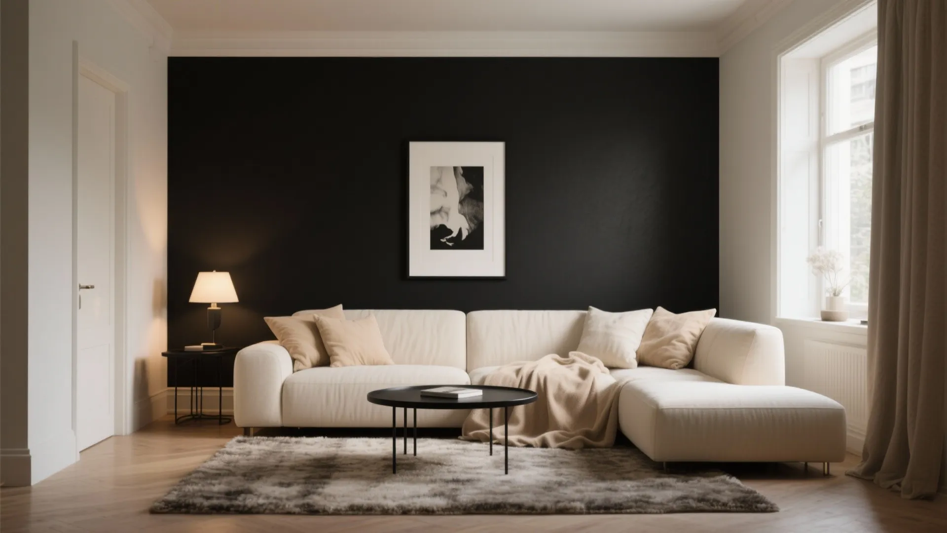 Black Cream Living Room Ideas — 5 Inspo: Chic small-space solutions mixing black and cream for cozy modern living rooms