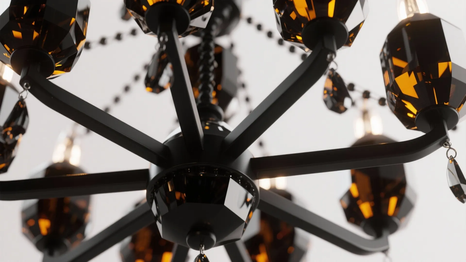 3. Black Crystal Chandelier for Mixed Styles