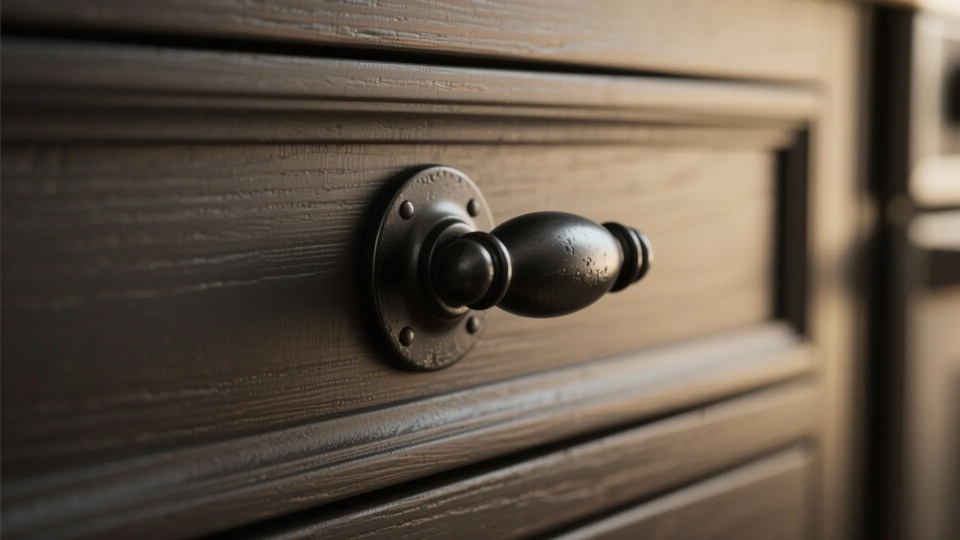 3. Black cup pulls for a touch of vintage charm