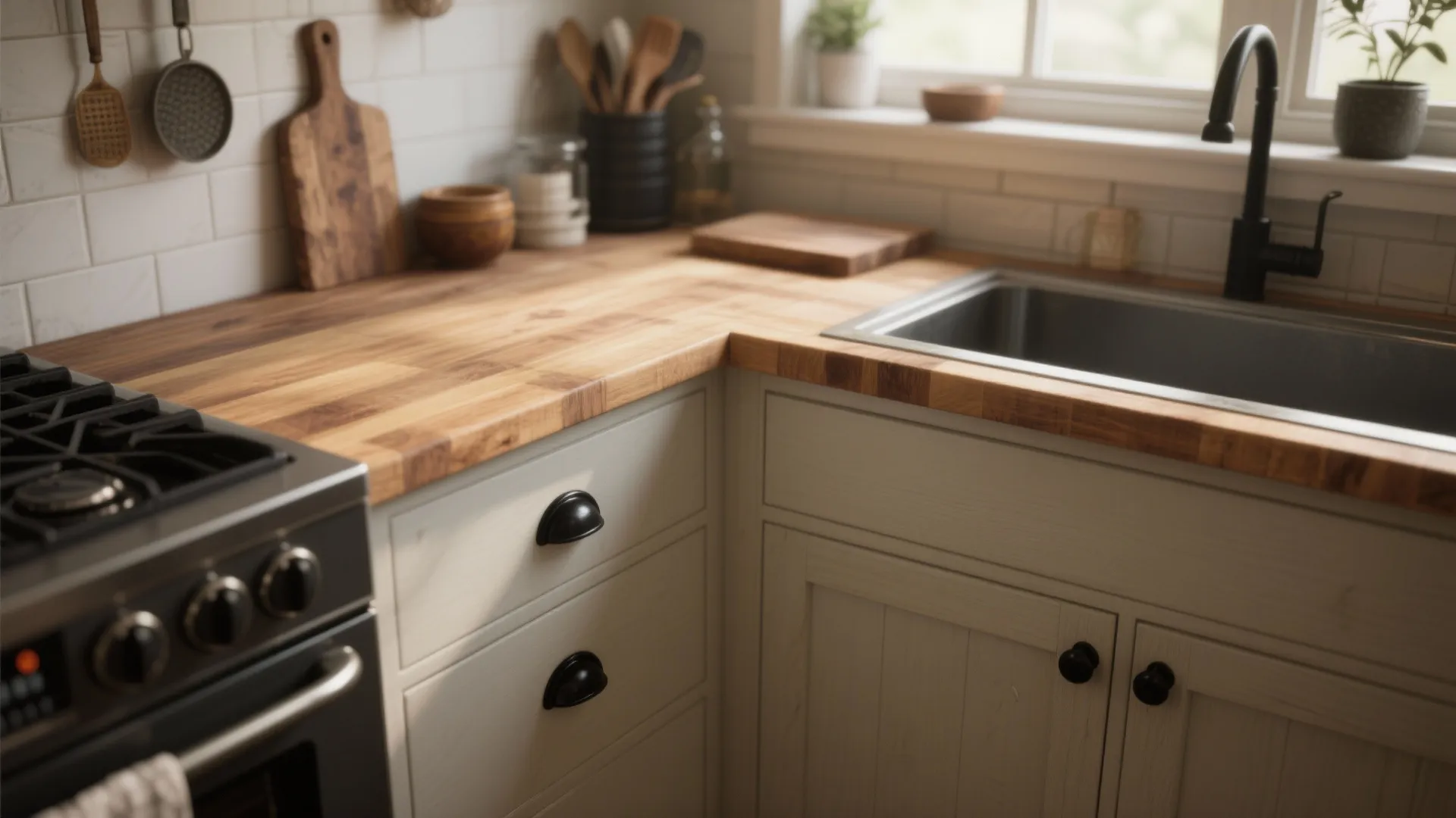 2. Black cup pulls for a vintage-modern mix