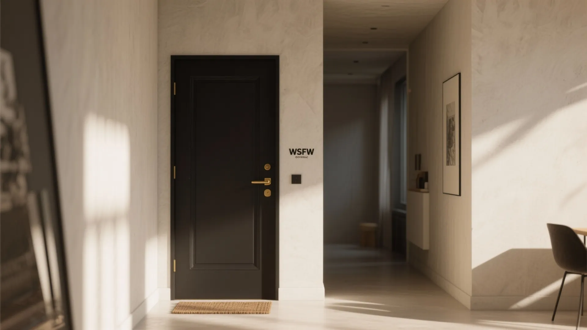 2. Turn a door into a focal point for tiny entries