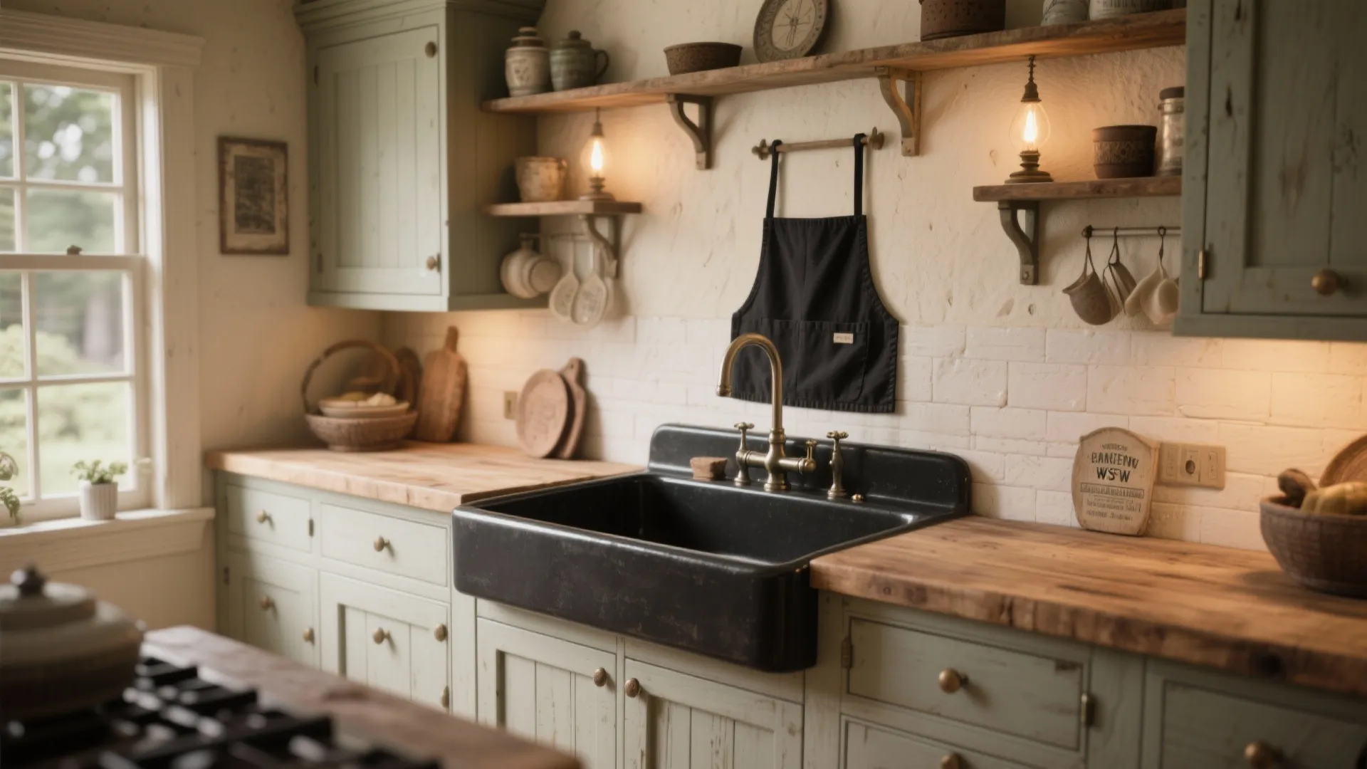 2. Black Farmhouse Sink as a Statement Piece