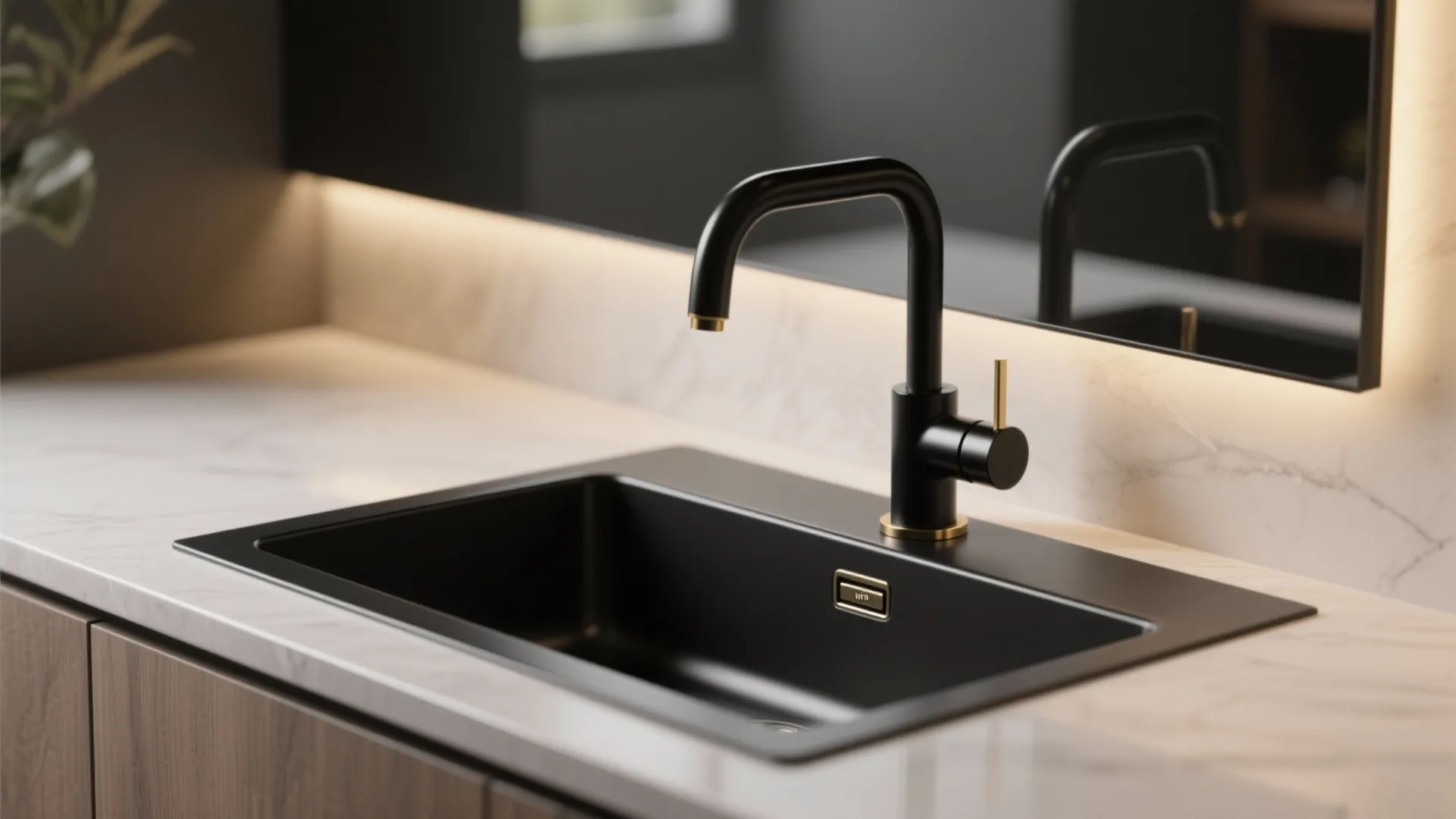 3. Integrate with matte black fixtures for cohesion