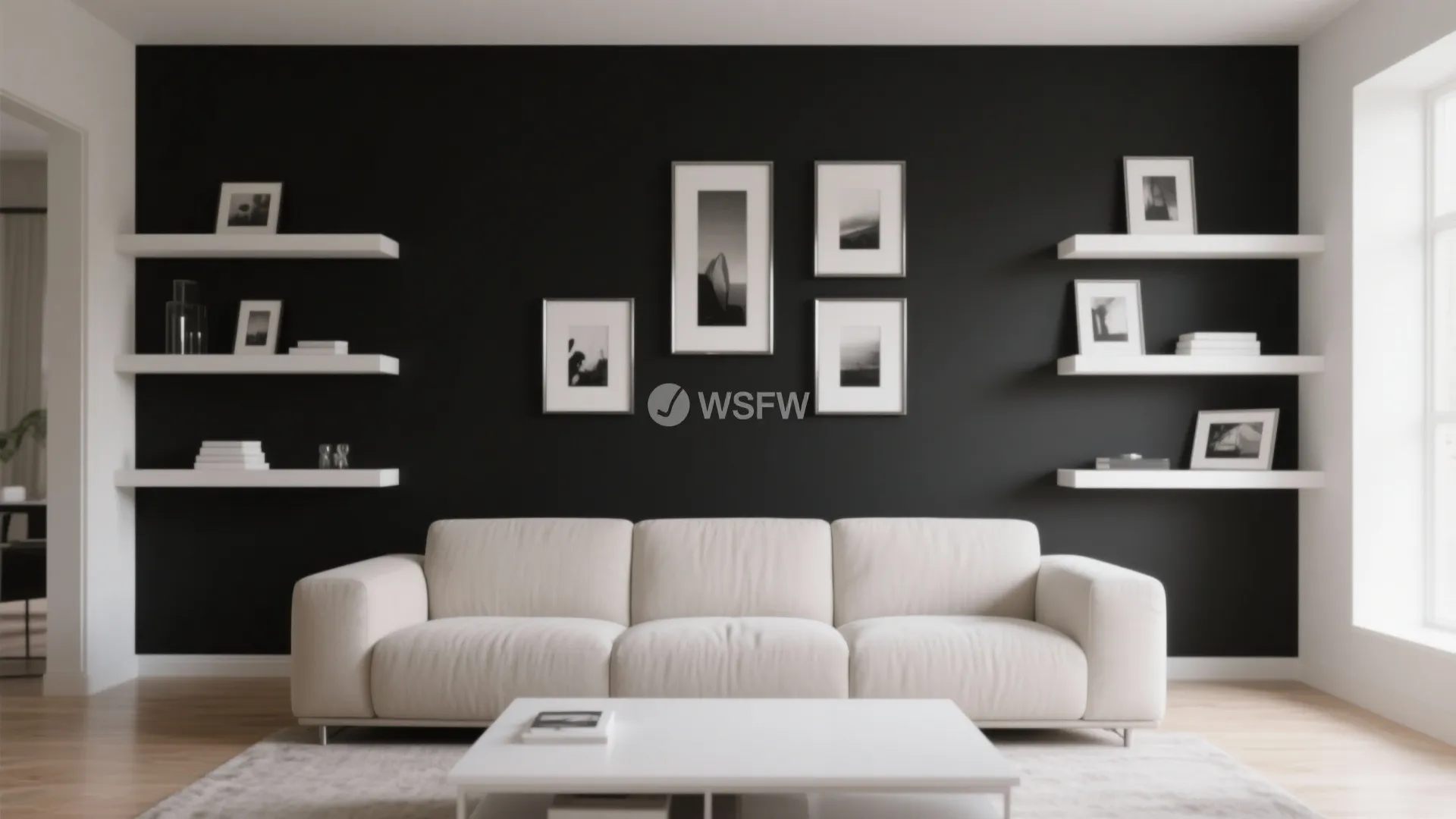 3. Black Feature Wall