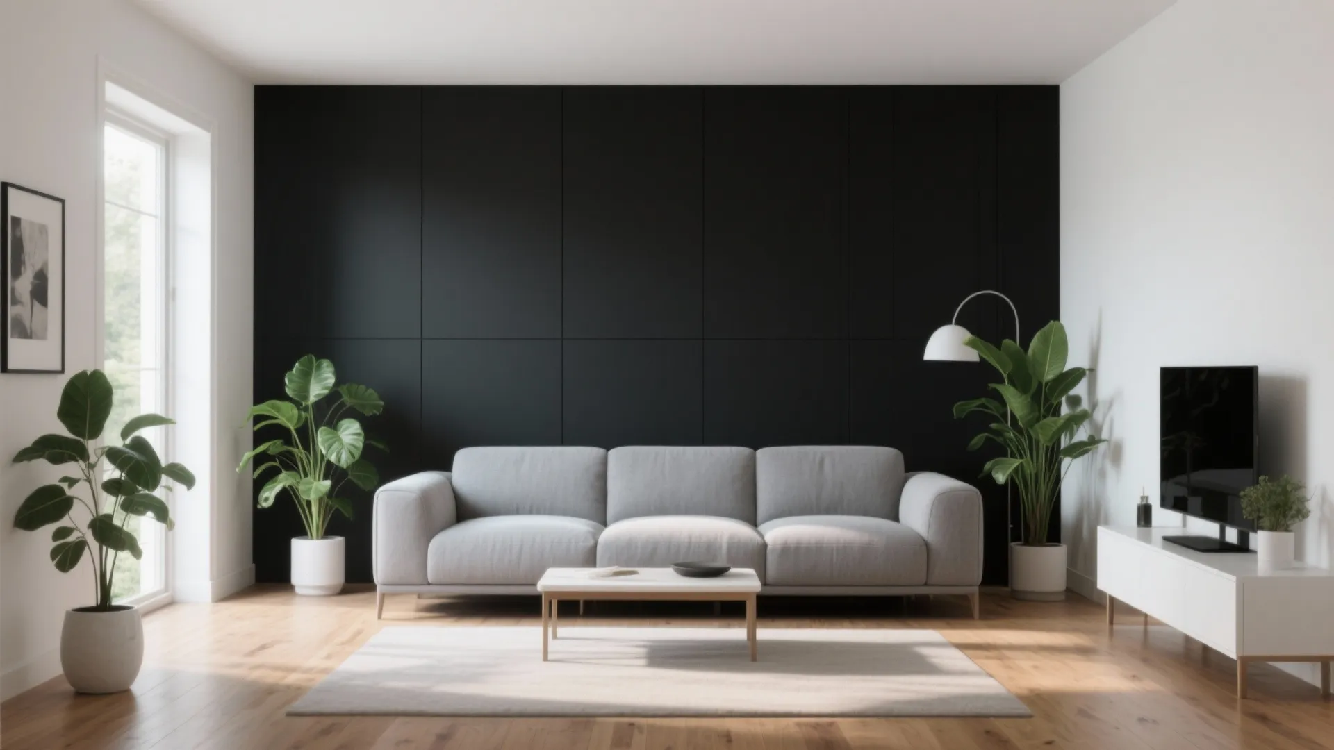 2. Black Feature Wall