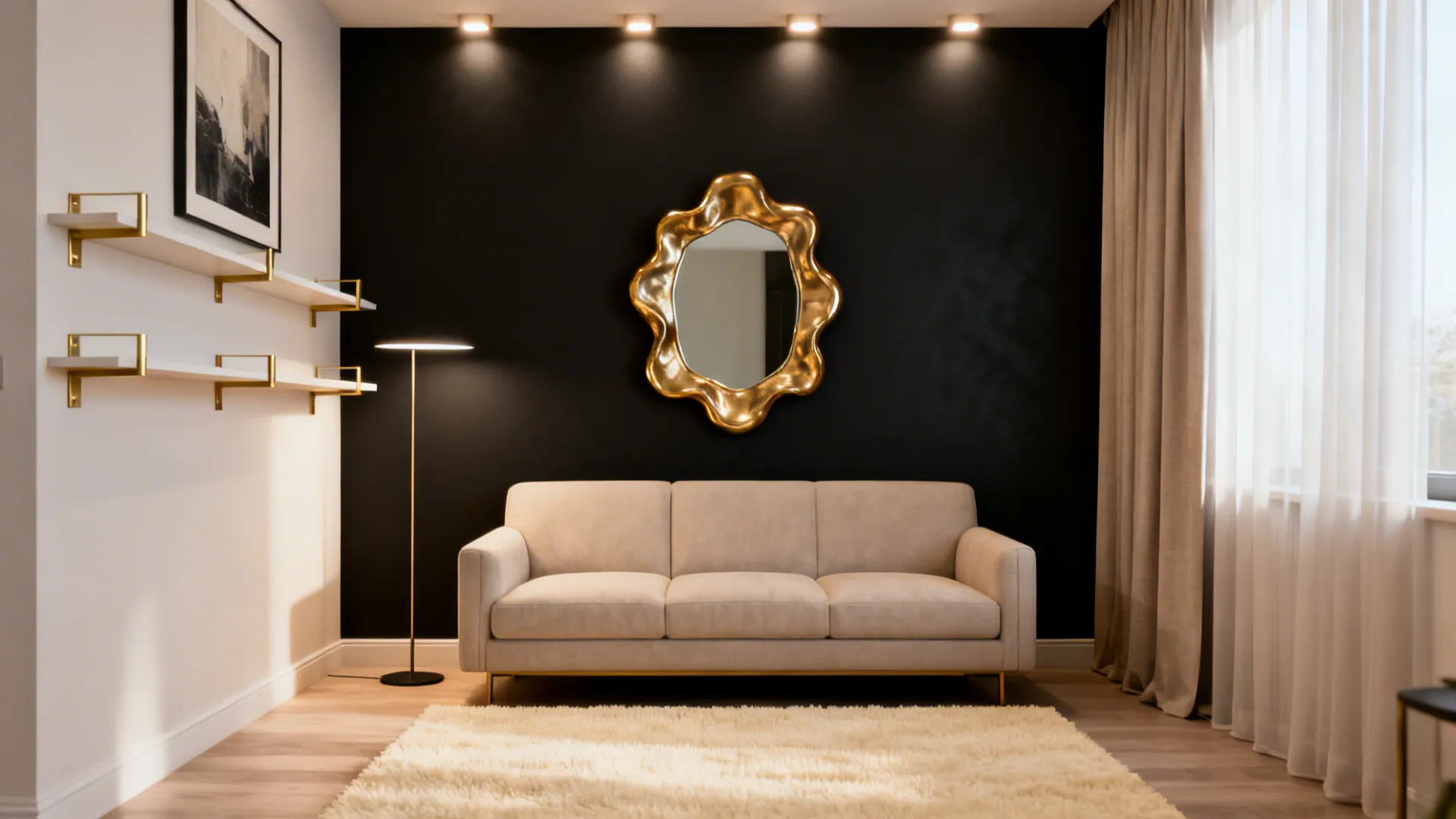 1. Anchor with a Black Feature Wall