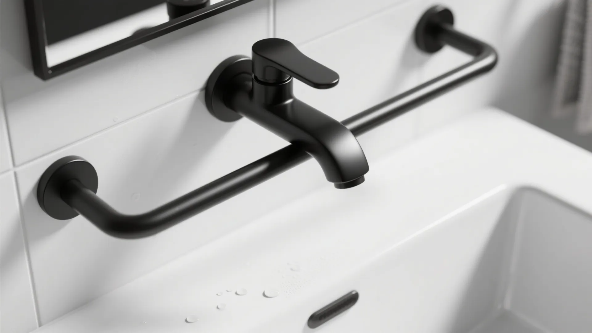 1. Embrace contrast with dark fixtures