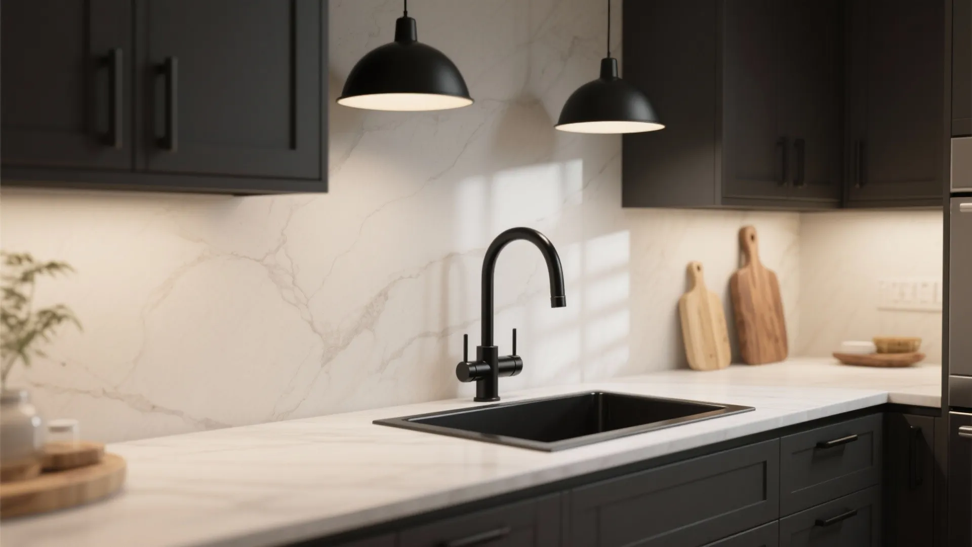 3. Integrate with Black Fixtures and Hardware