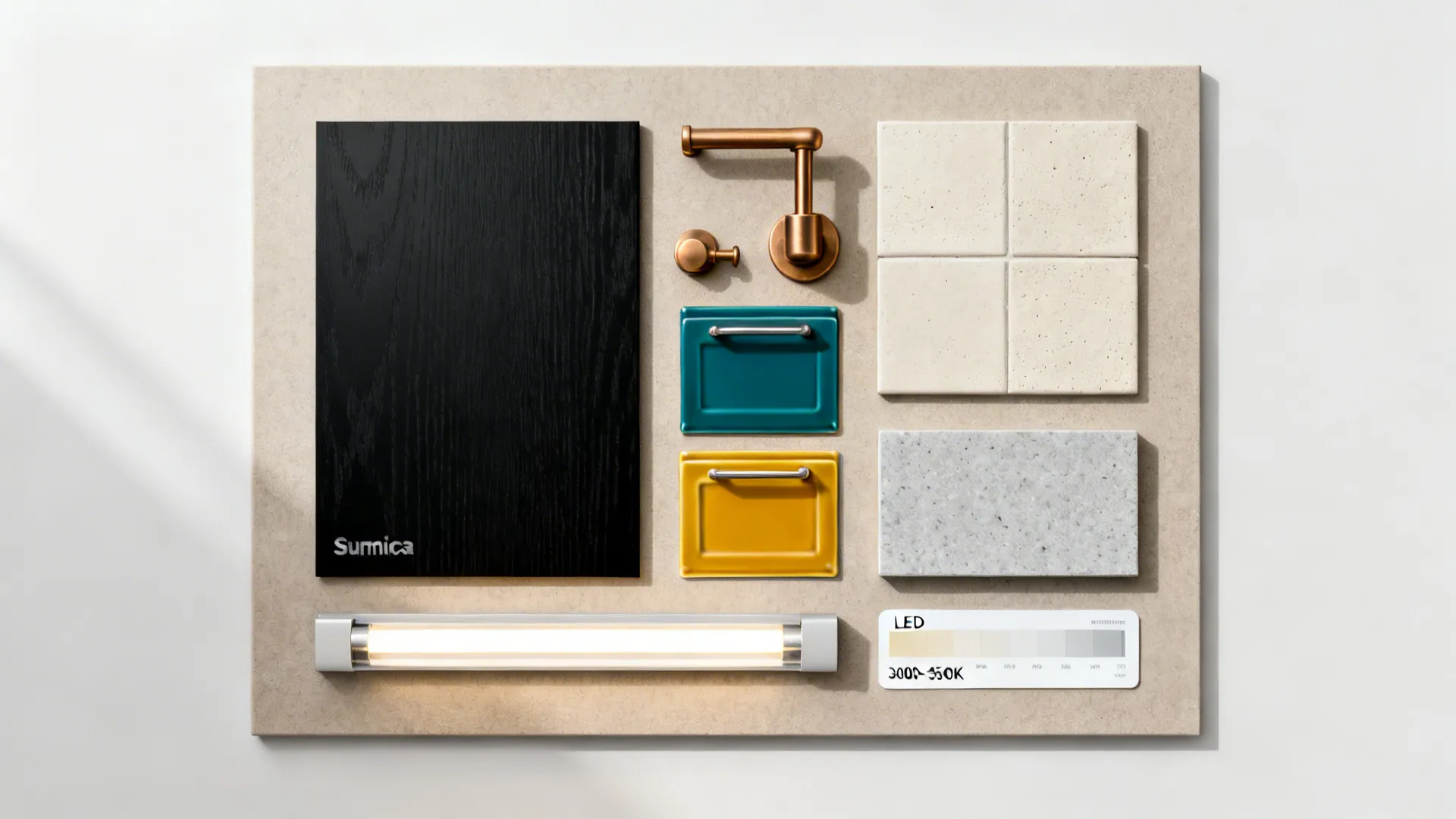 5) Matte Black with Color Pop Appliances