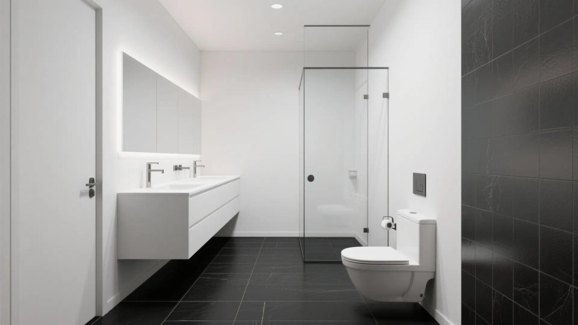 6. Black Floor, White Walls