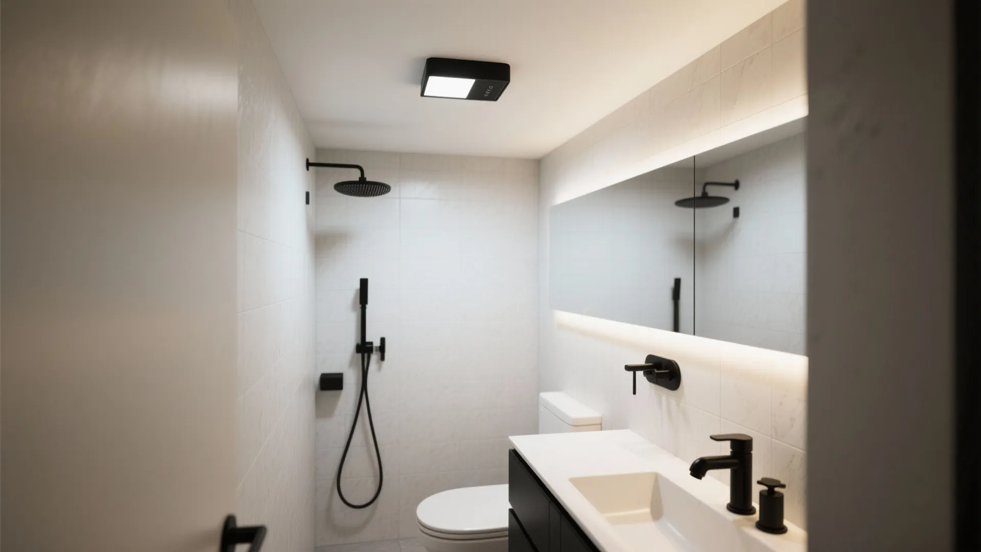 3. Black flush mount for low ceilings