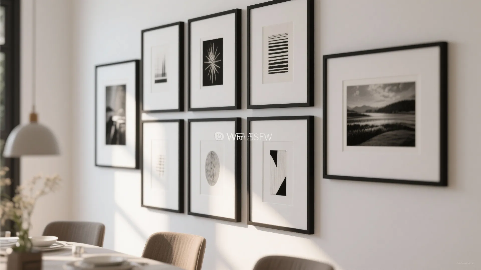 #6 Black Frames & White Mats for Art