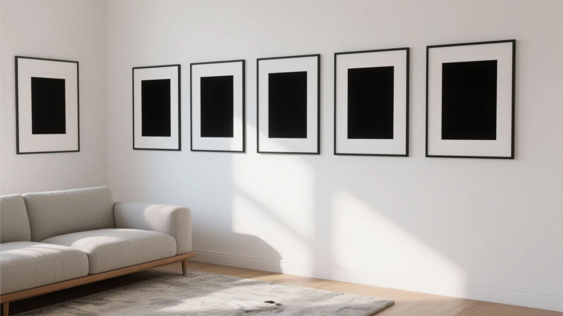 Black Frame Gallery Wall on White