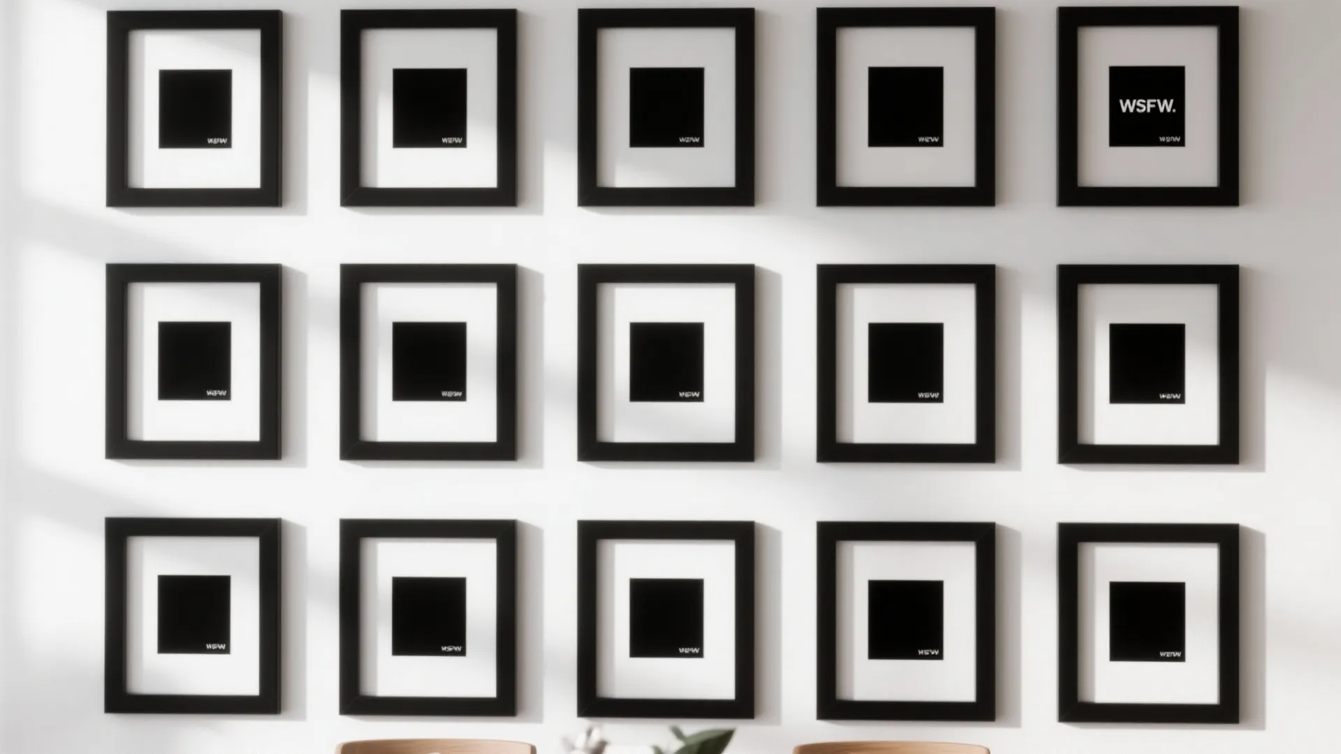 7. Minimalist Black Frame Grid