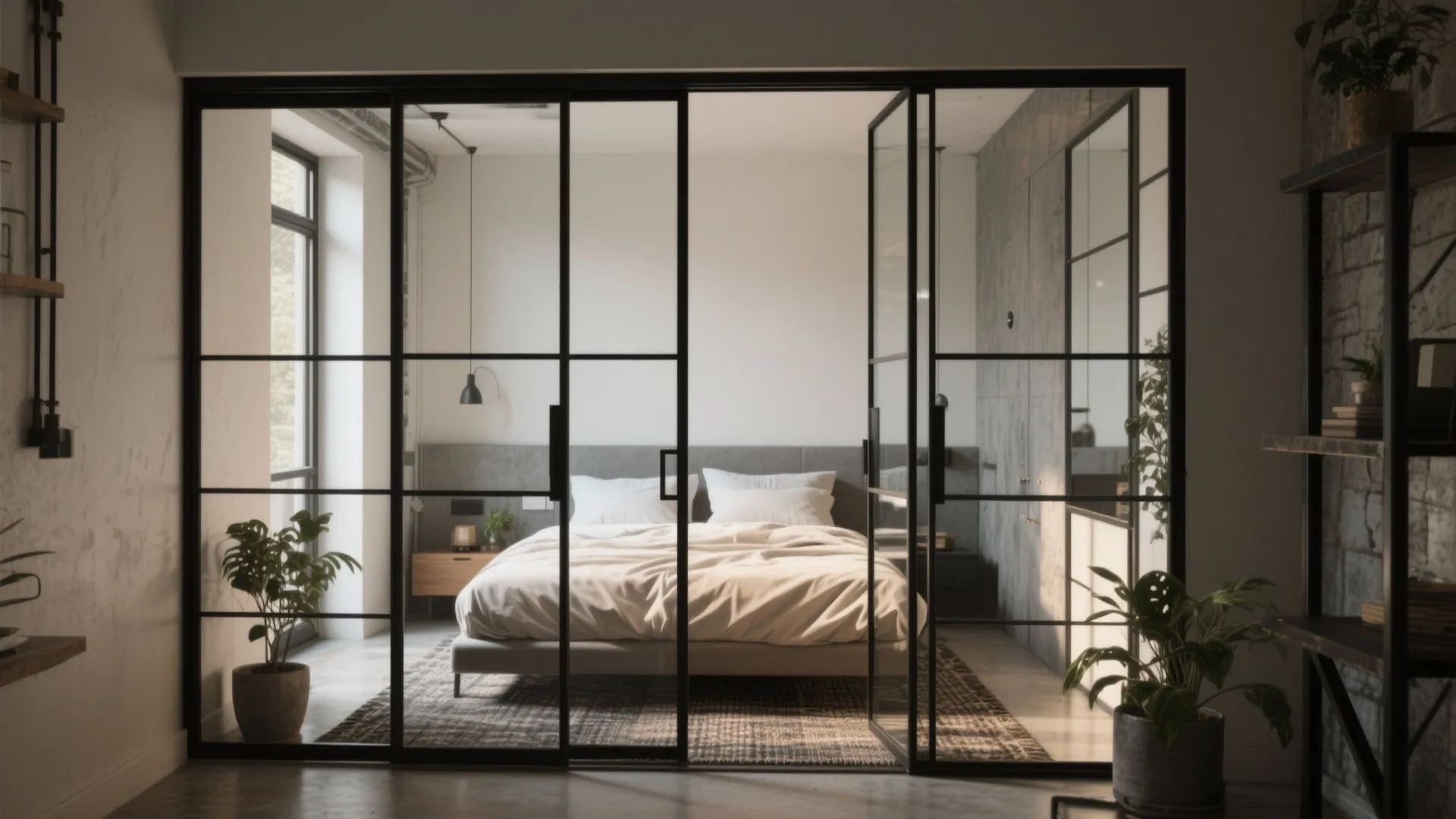 3. Black metal frames for industrial chic