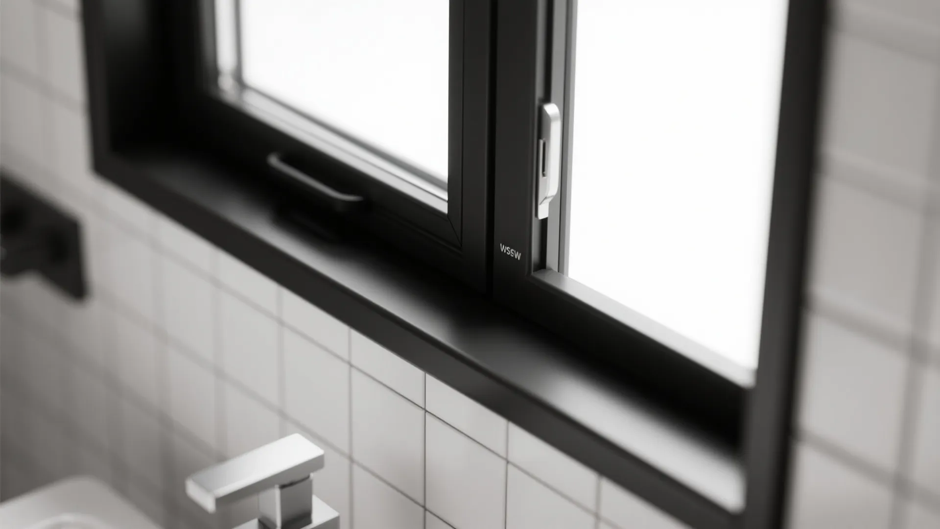Slim Black uPVC Frames: Contemporary Punch in Small Baths