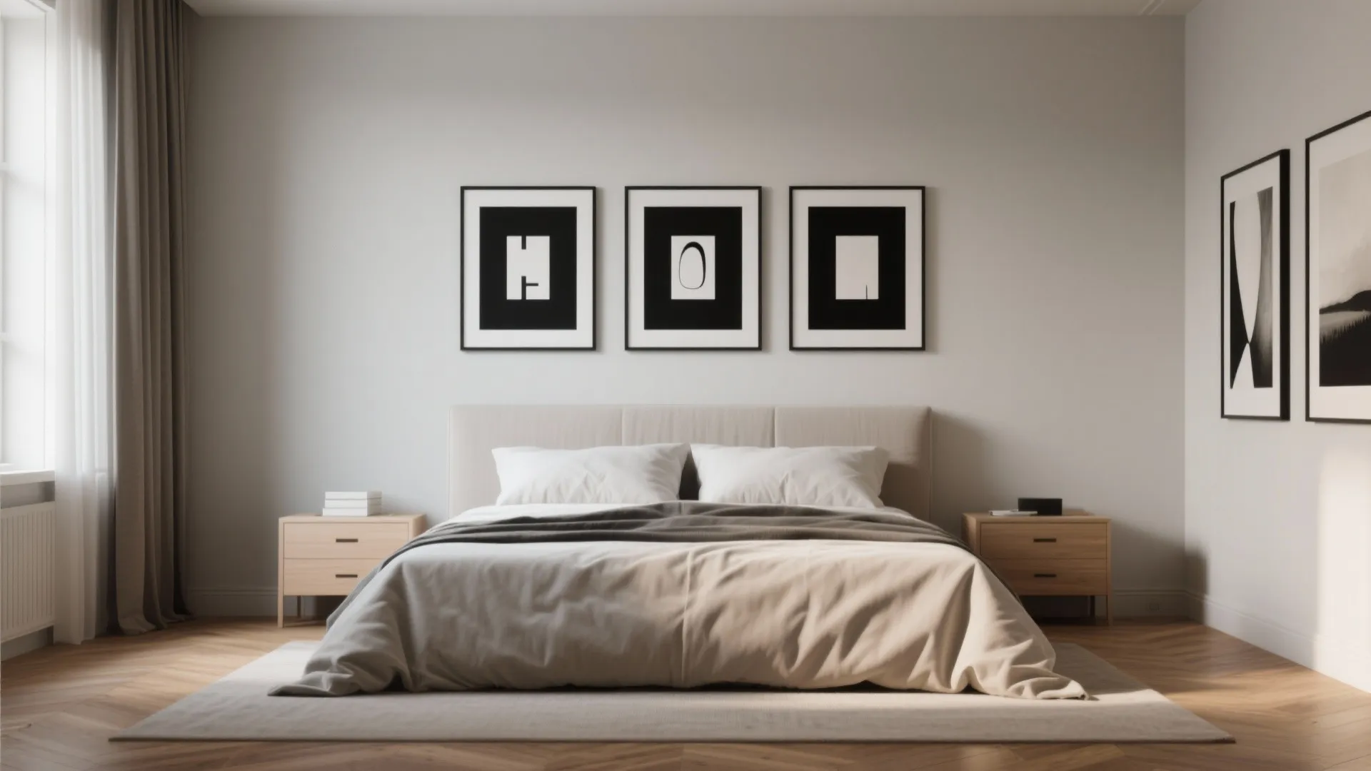 4. Black frames + art-forward styling