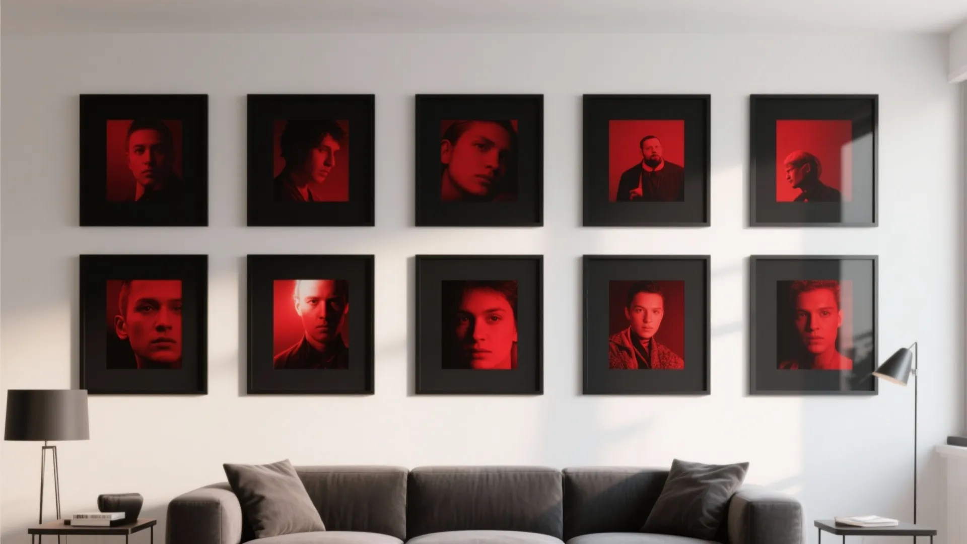 Black Frames for Red Photography Art