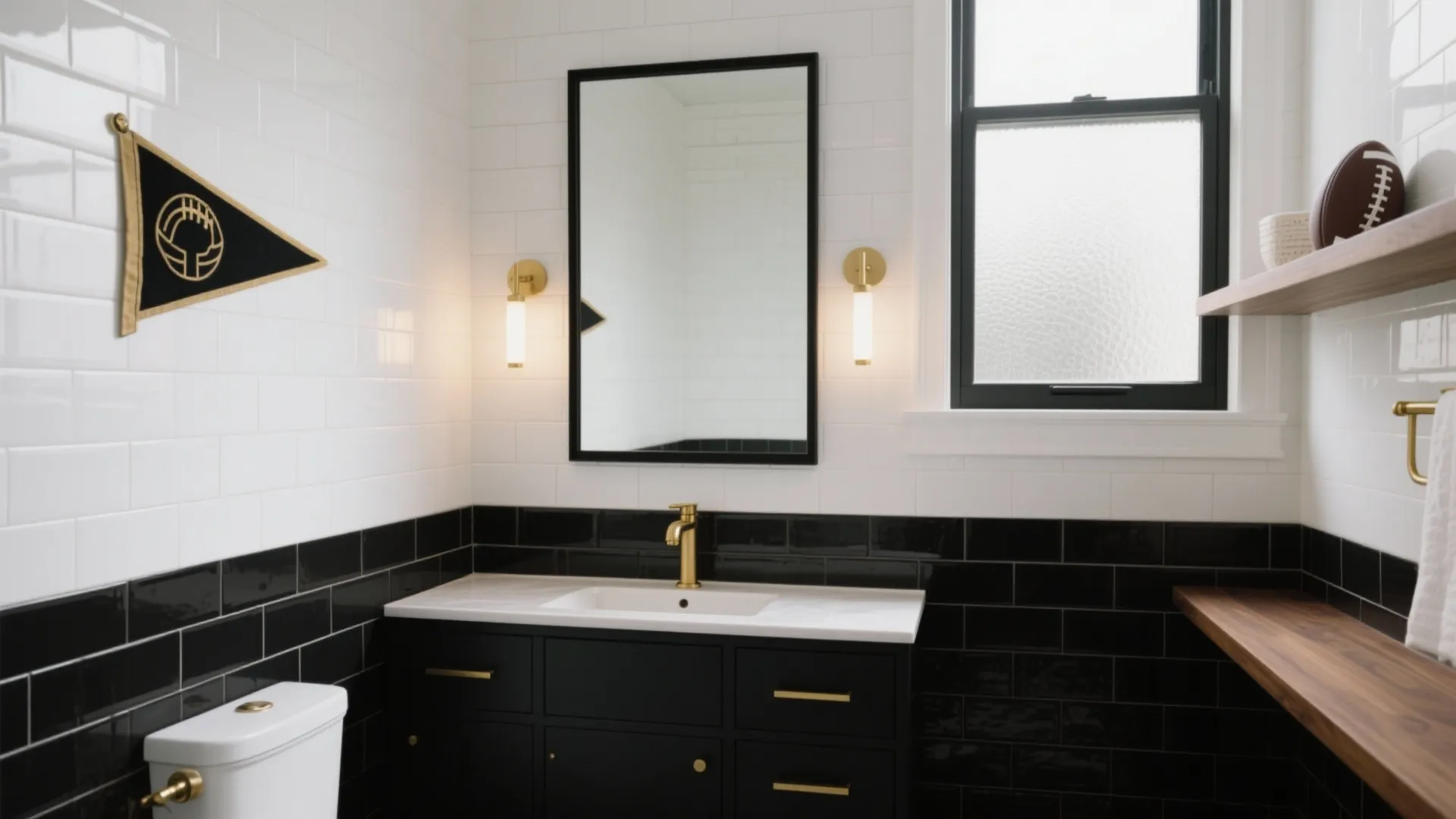 Pittsburgh Steelers Bathroom Decor: 5 Winning Ideas: A senior interior designer’s friendly guide to a bold, black-and-gold bathroom—tailored for small spaces and big fandom.