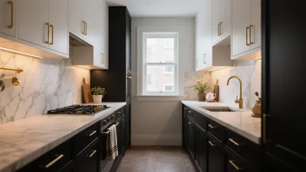 Black Kitchen Cabinets with Gold Handles: 5 Small-Space Inspirations