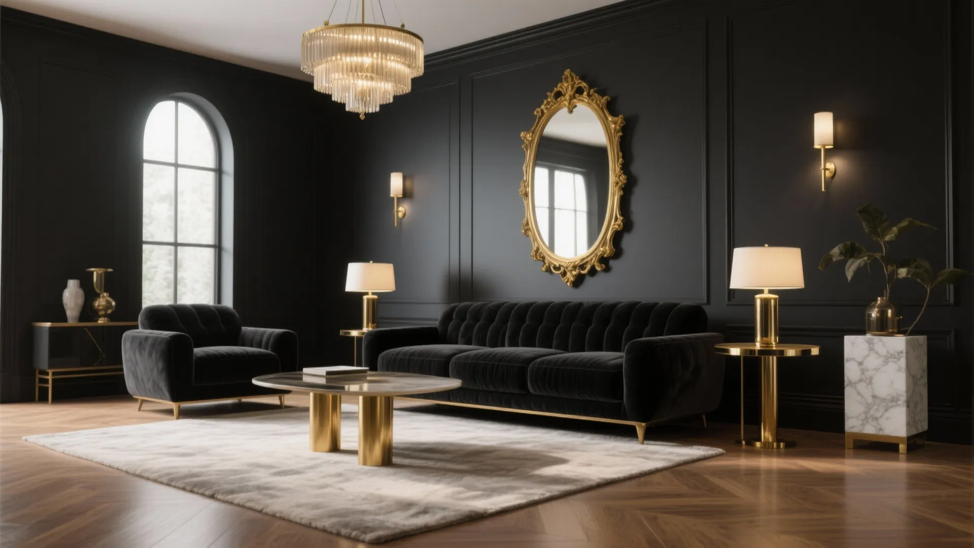 Luxury Black & Gold Living Room Ideas — 5 Inspirations: Elevate a small or large living room with bold black and gold touches — practical tips from a 10+ year interior designer