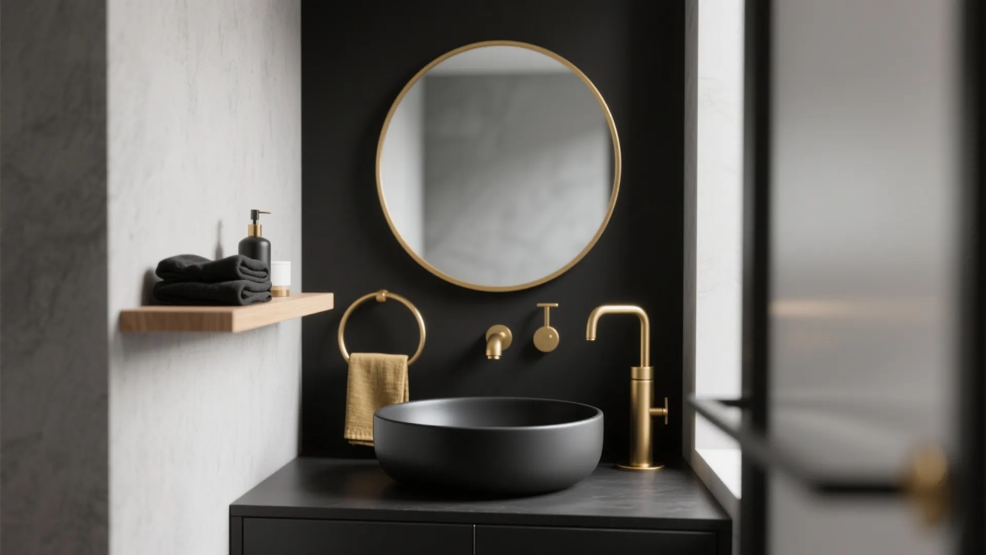 1. Black-and-Gold Minimalism