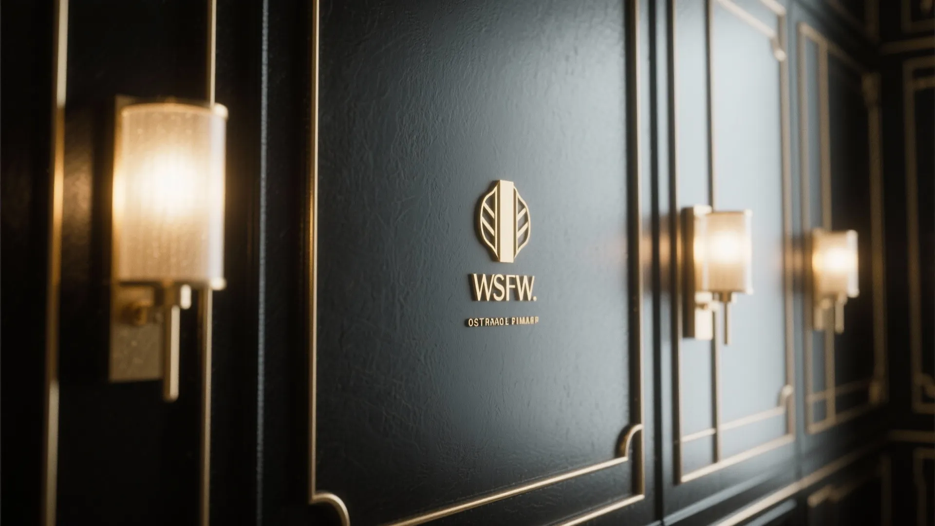 6. Black Walls with Metallic Highlights