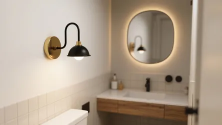 Black & Gold Bathroom Sconces — 5 Inspo Ideas